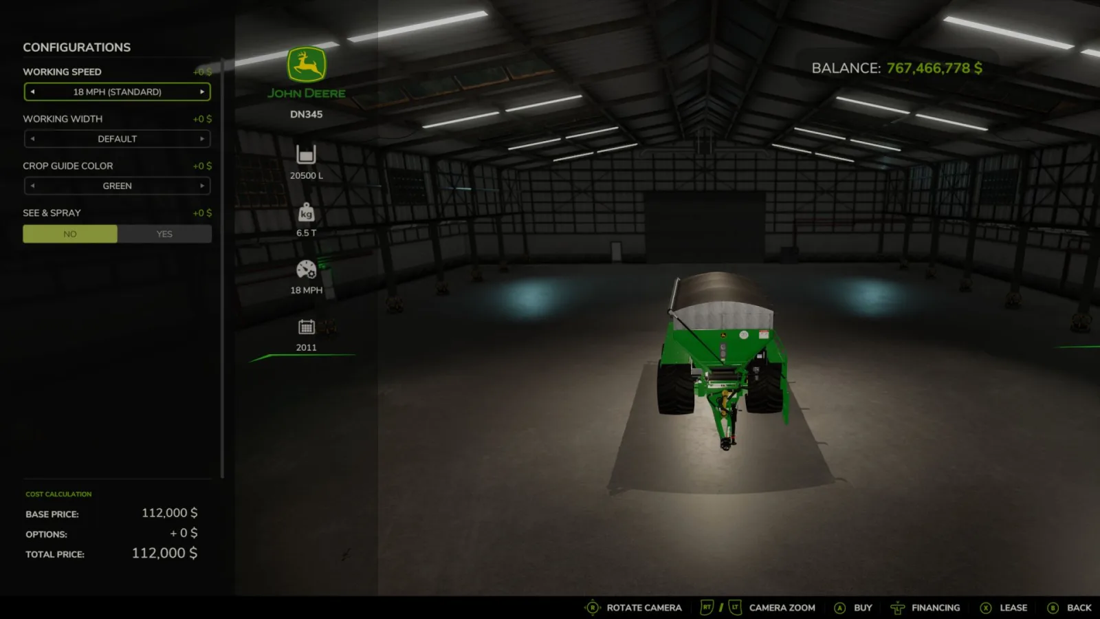 Adjustable working-width configuration FS25 - screenshot 3