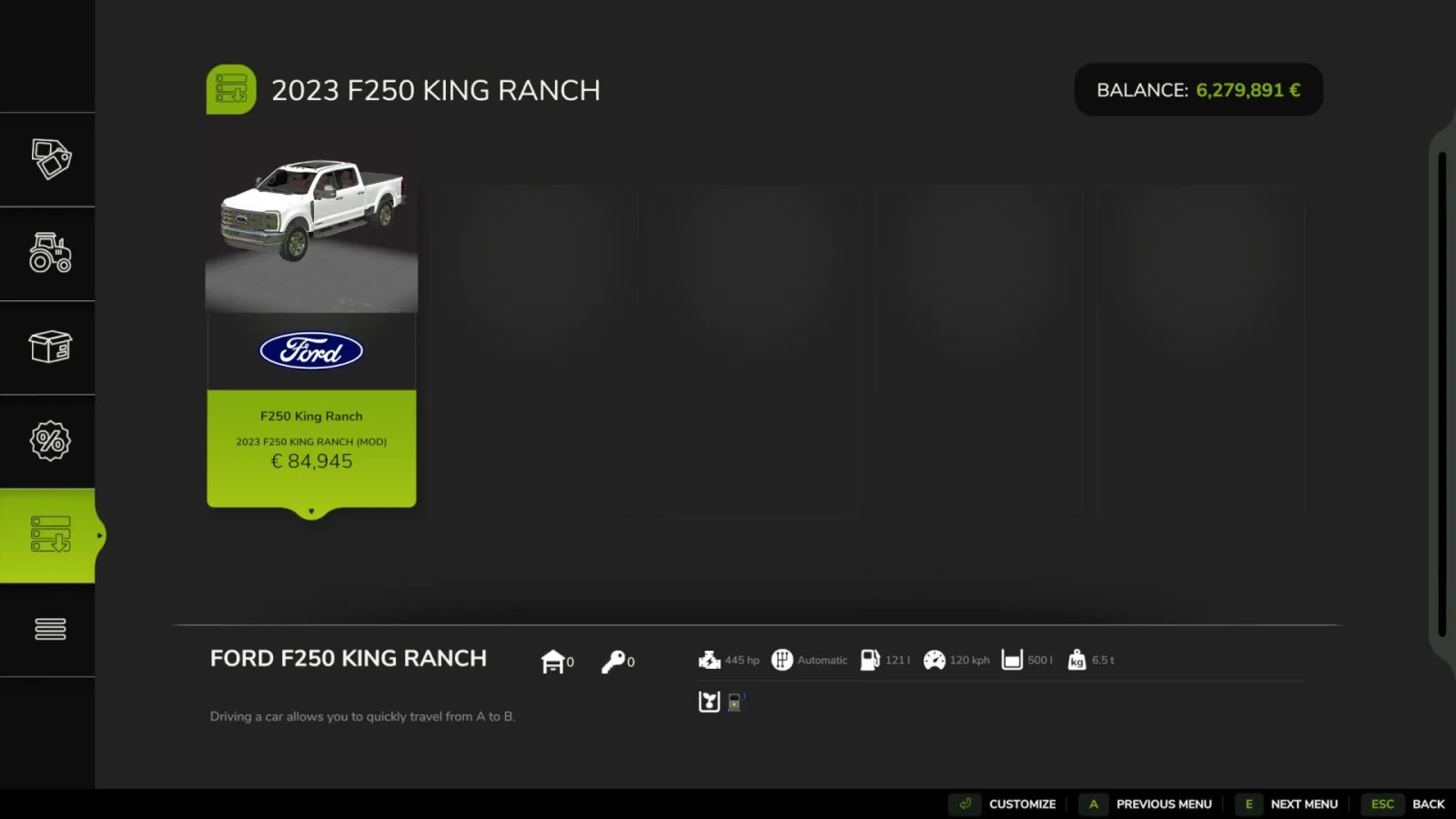 Ford F250 King Ranch 2023 FS25 - screenshot 3