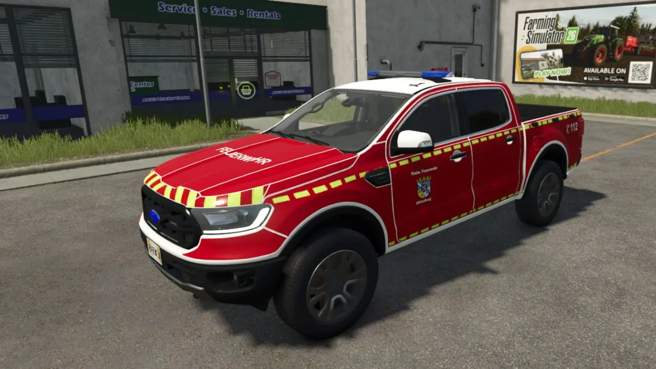 Mittelberg Volunteer Fire Department Design Ford Ranger FS25 - screenshot 1
