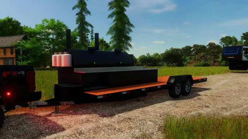 TNF BBQ Pit Smoker Trailer - screenshot 1