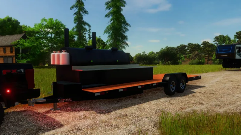 2026 TNF BBQ Pit Smoker Trailer FS25