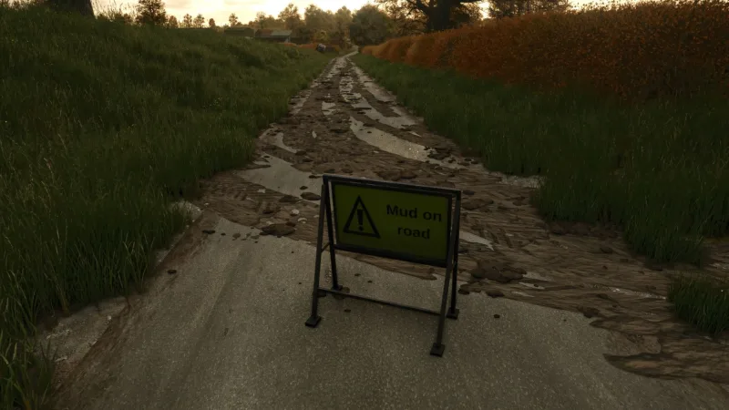 Mud on the road FS25