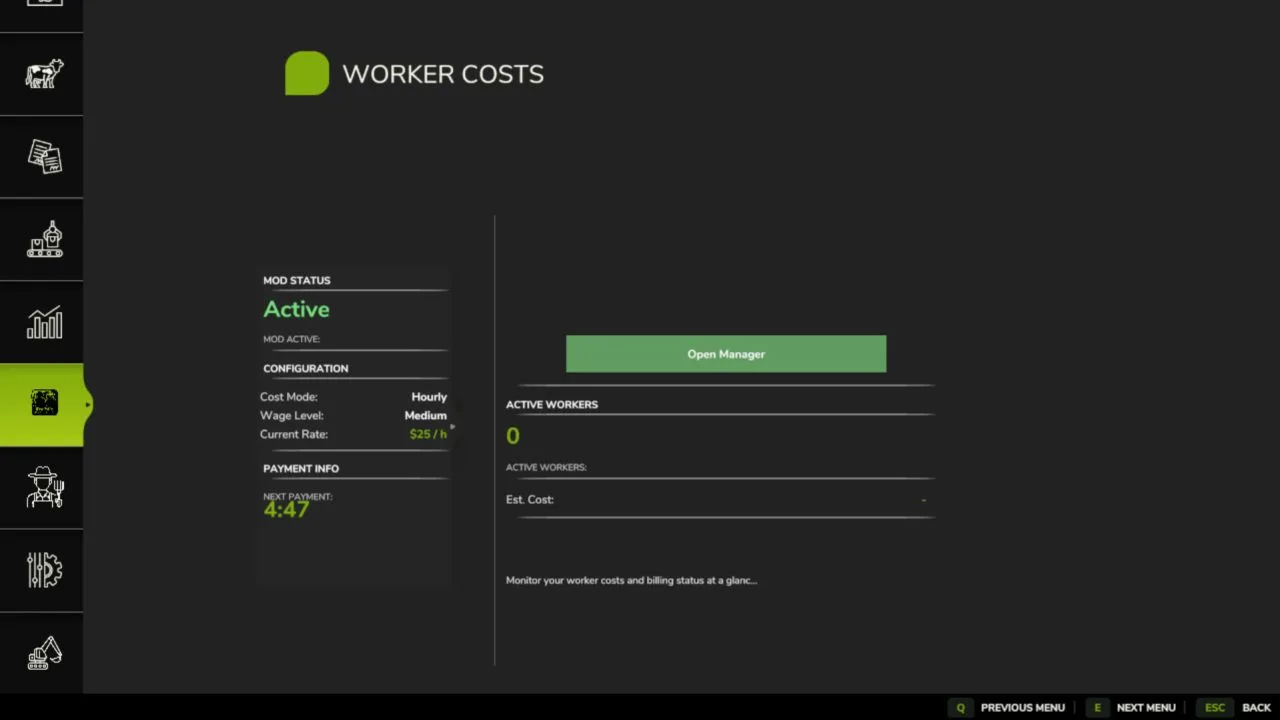 Realistic Worker Costs FS25 - screenshot 3