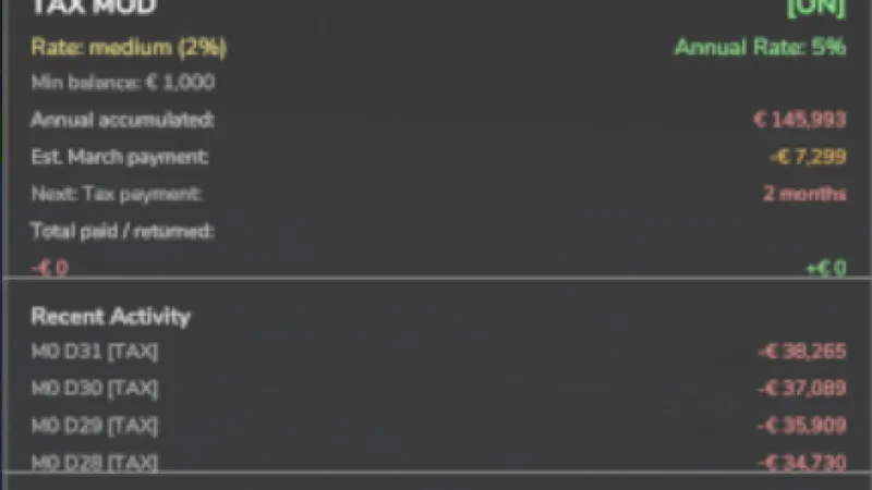 Tax Mod FS25