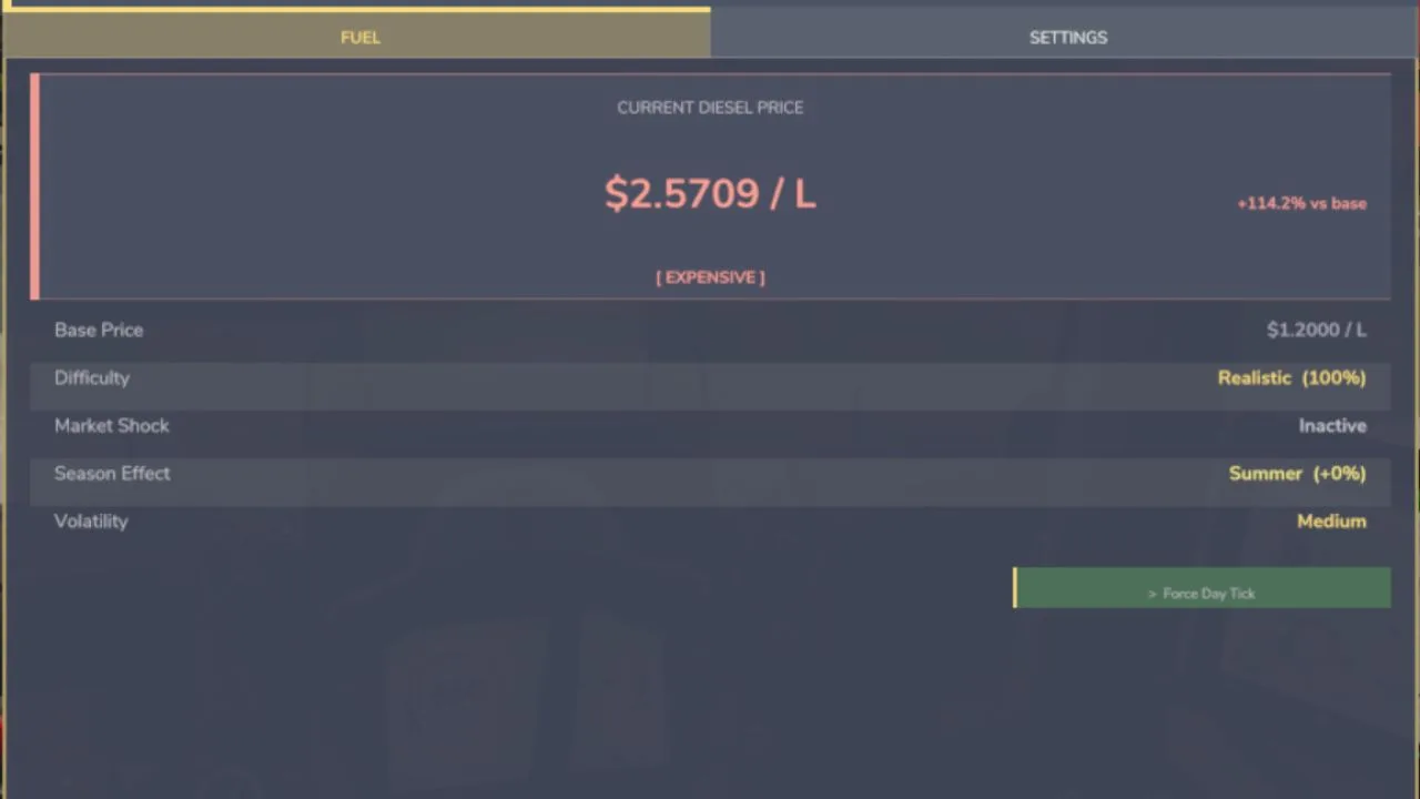 Realistic Fuel Costs FS25 - screenshot 3