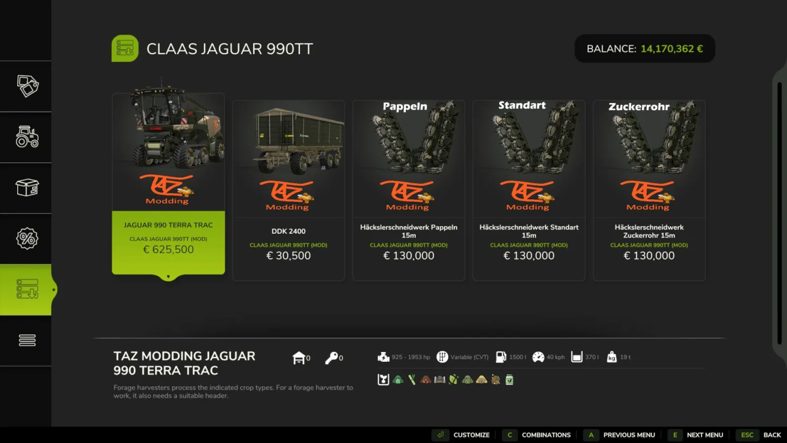 Claas Jaguar Pack FS25