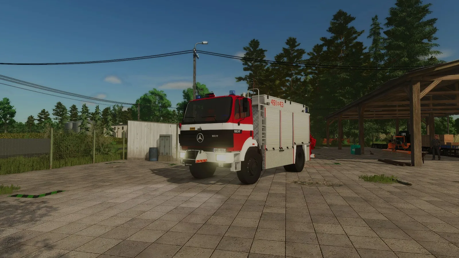 Mercedes Benz 1831 SCRt Saurus 491[N]43 JRG Mrągowo FS25 - screenshot 1