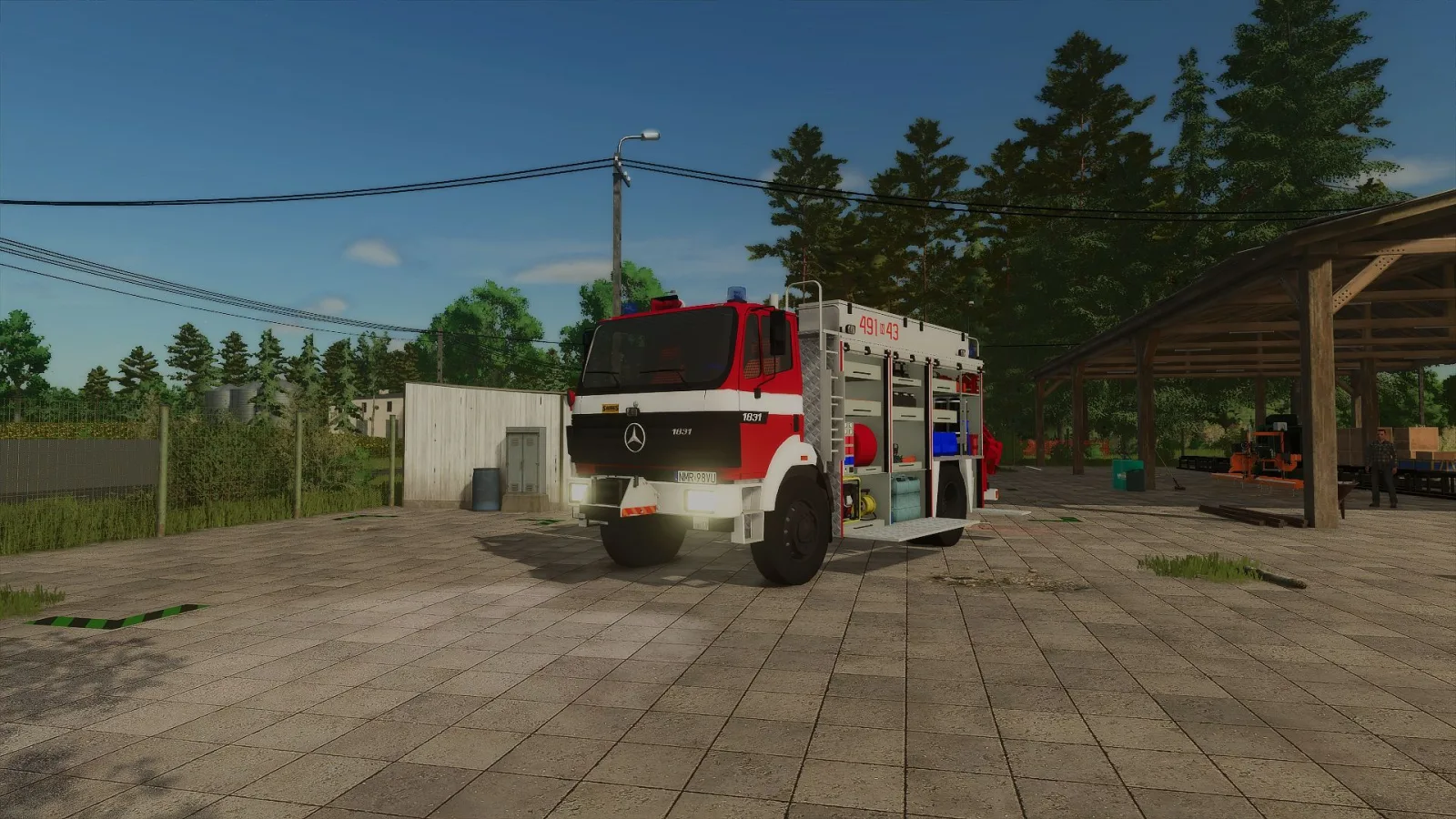 Mercedes Benz 1831 SCRt Saurus 491[N]43 JRG Mrągowo FS25 - screenshot 2