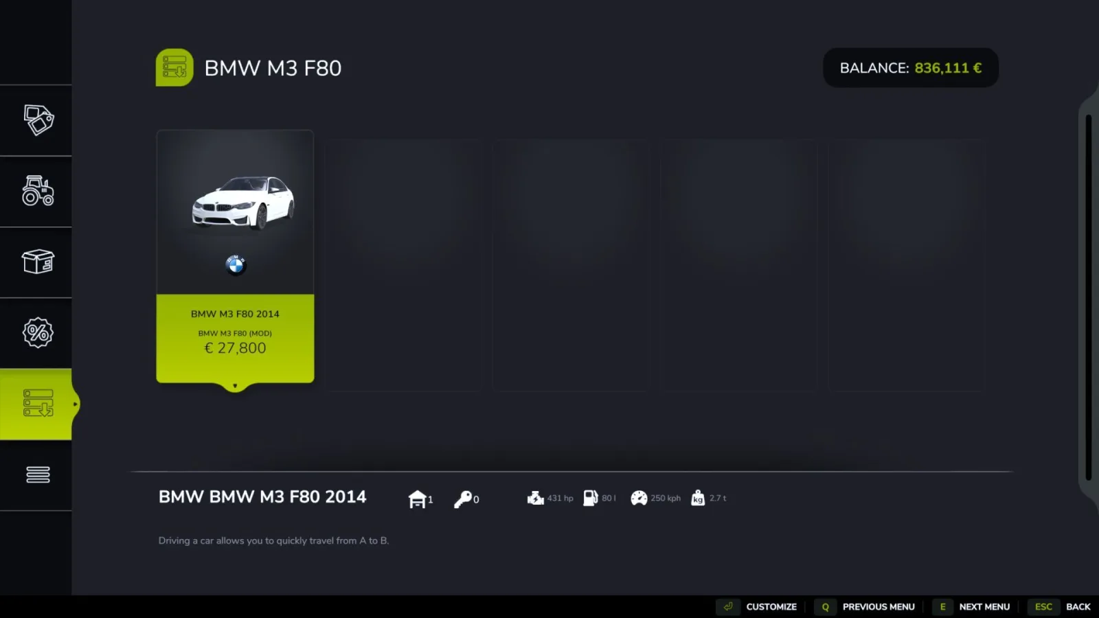BMW M3 F80 Stage 1-2 FS25 - screenshot 2