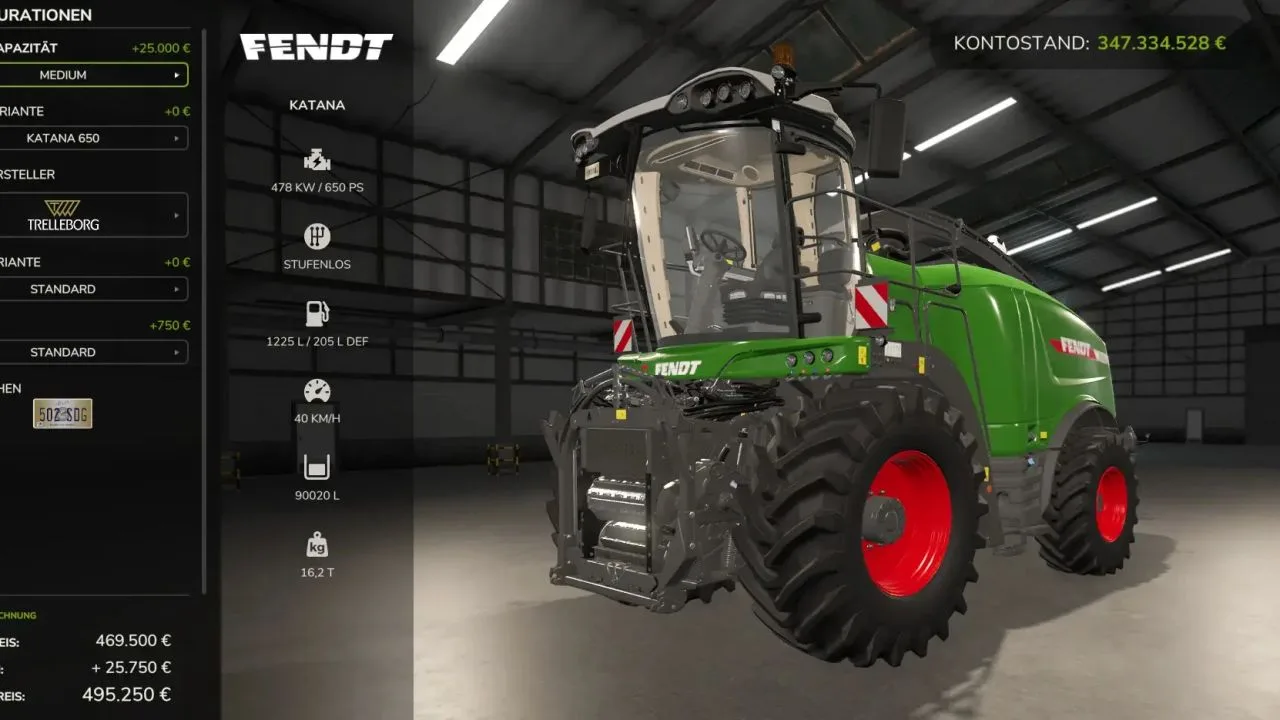 Fendt Katana with hopper FS25