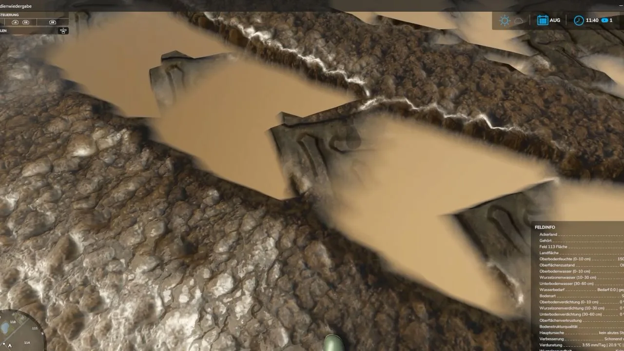Water in deep wheel tracks FS25 - screenshot 2
