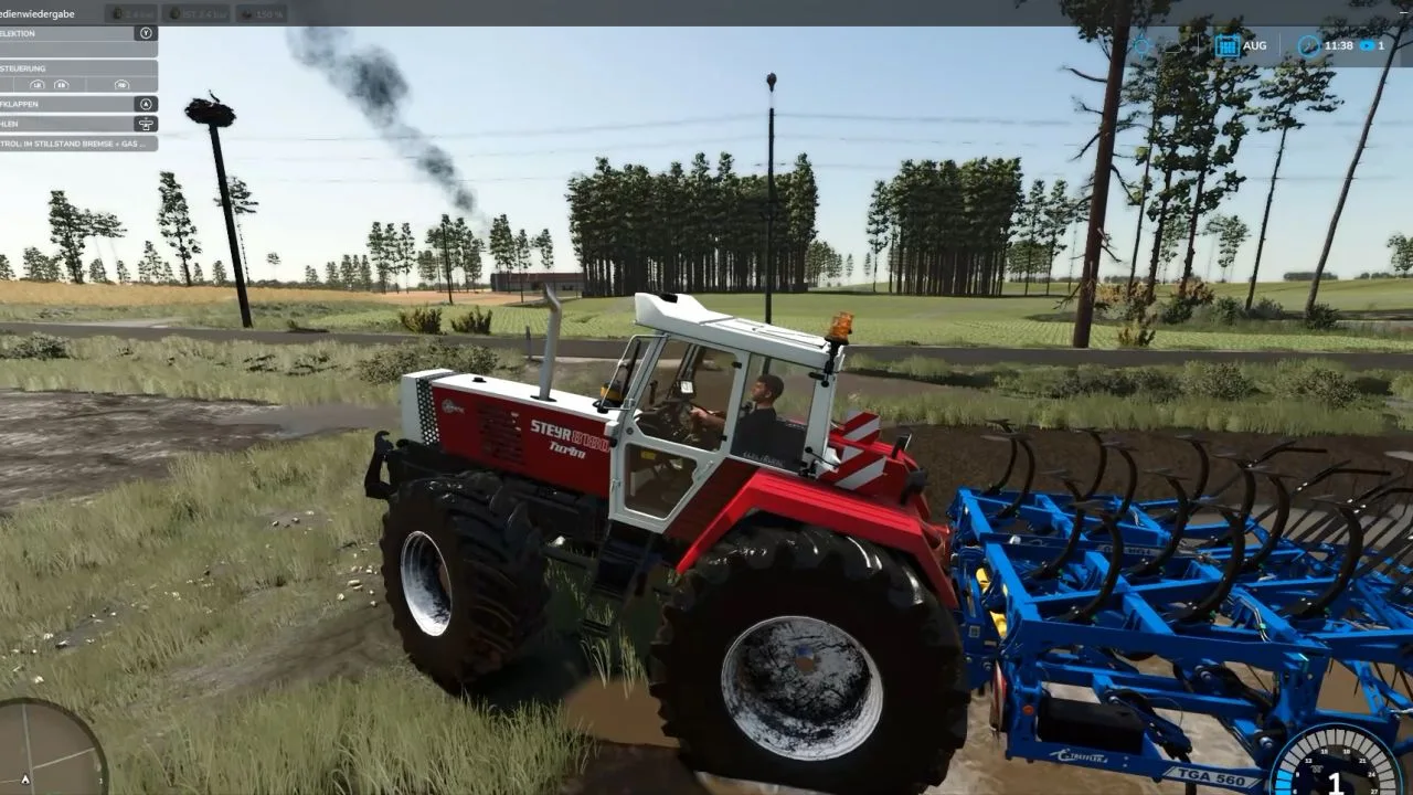 Water in deep wheel tracks FS25 - screenshot 3