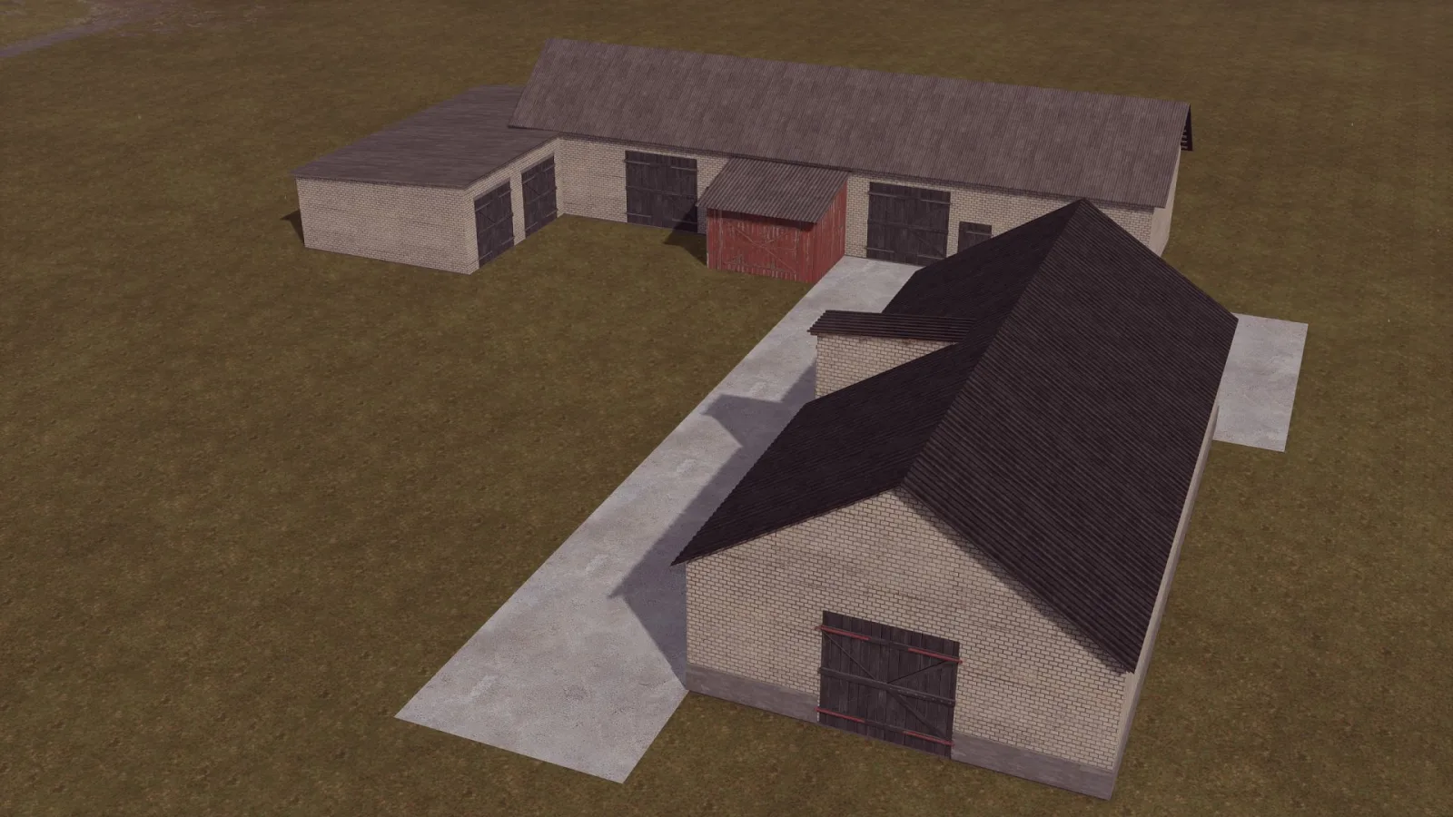 Polish Farm Buildings with Cow Shed FS25 - screenshot 1