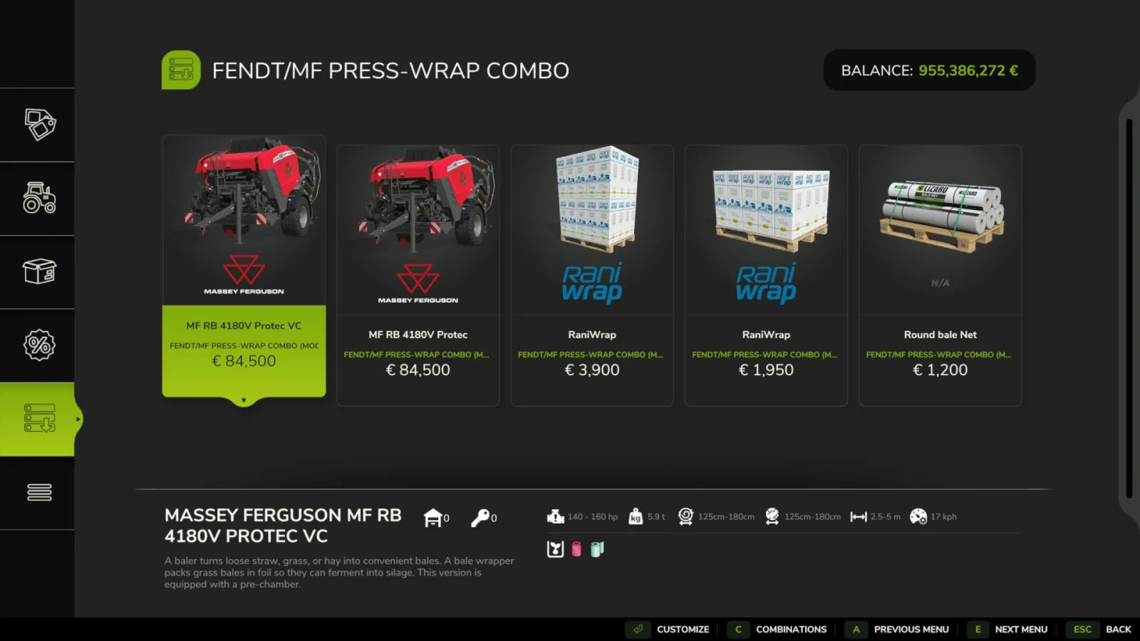 Fendt/MF Baler-Wrapping Combination FS25 - screenshot 2
