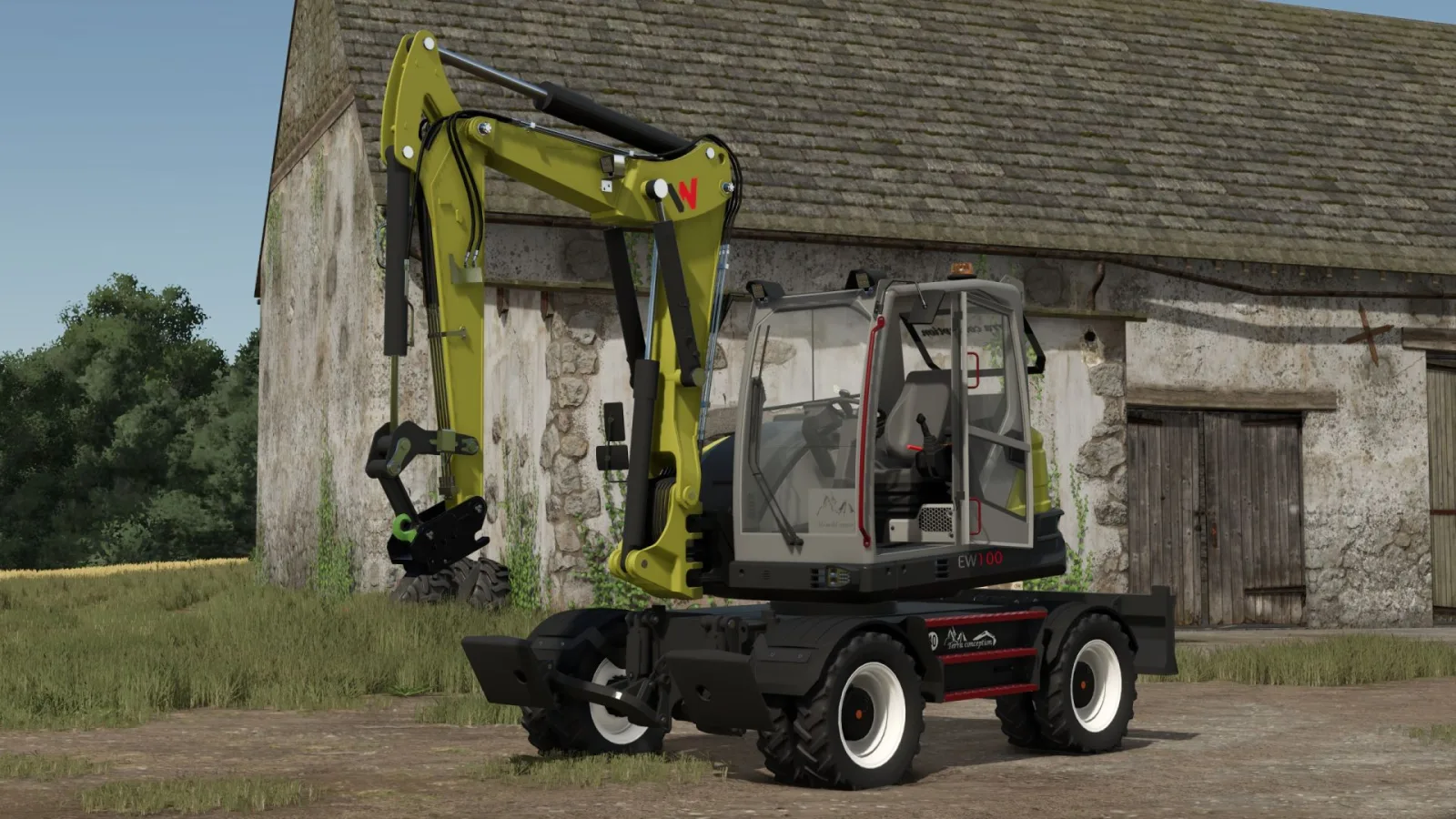 Wacker Neuson EW100 with Martin and Steelwrist quick-change system