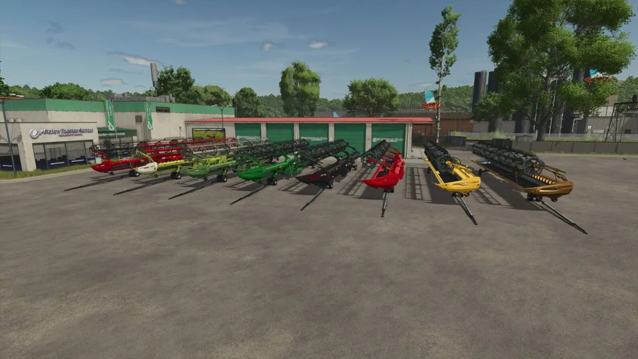 FD250 With Integrated Cutterbar Wagon And Longer Drawbar FS25